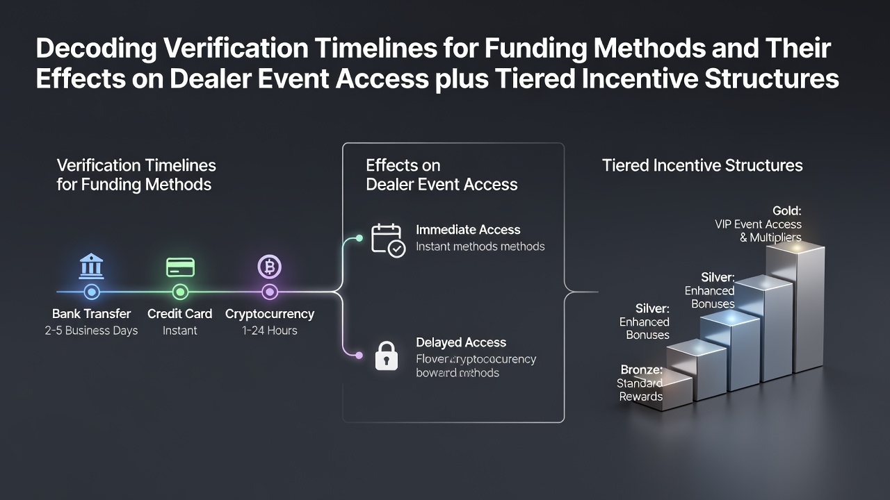 Overview of funding verification processes in online casino platforms showing timeline charts for different payment methods