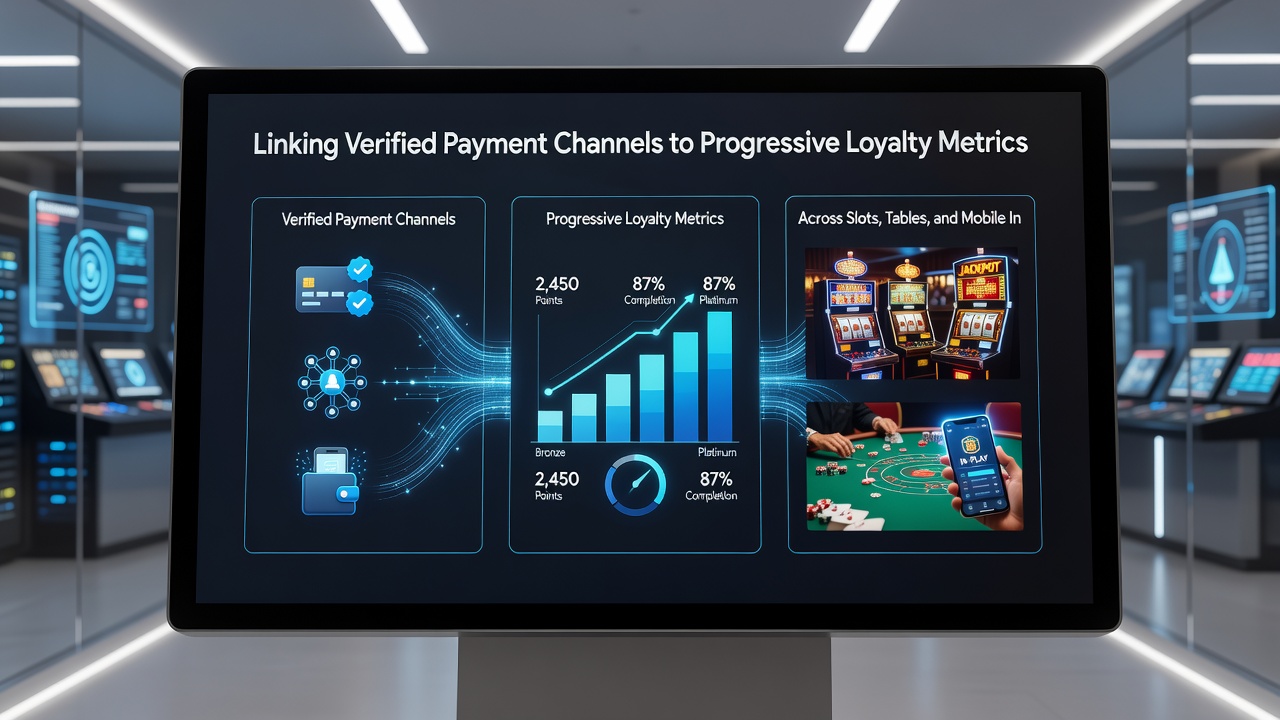 Progressive loyalty metrics displayed across table games and mobile casino interfaces