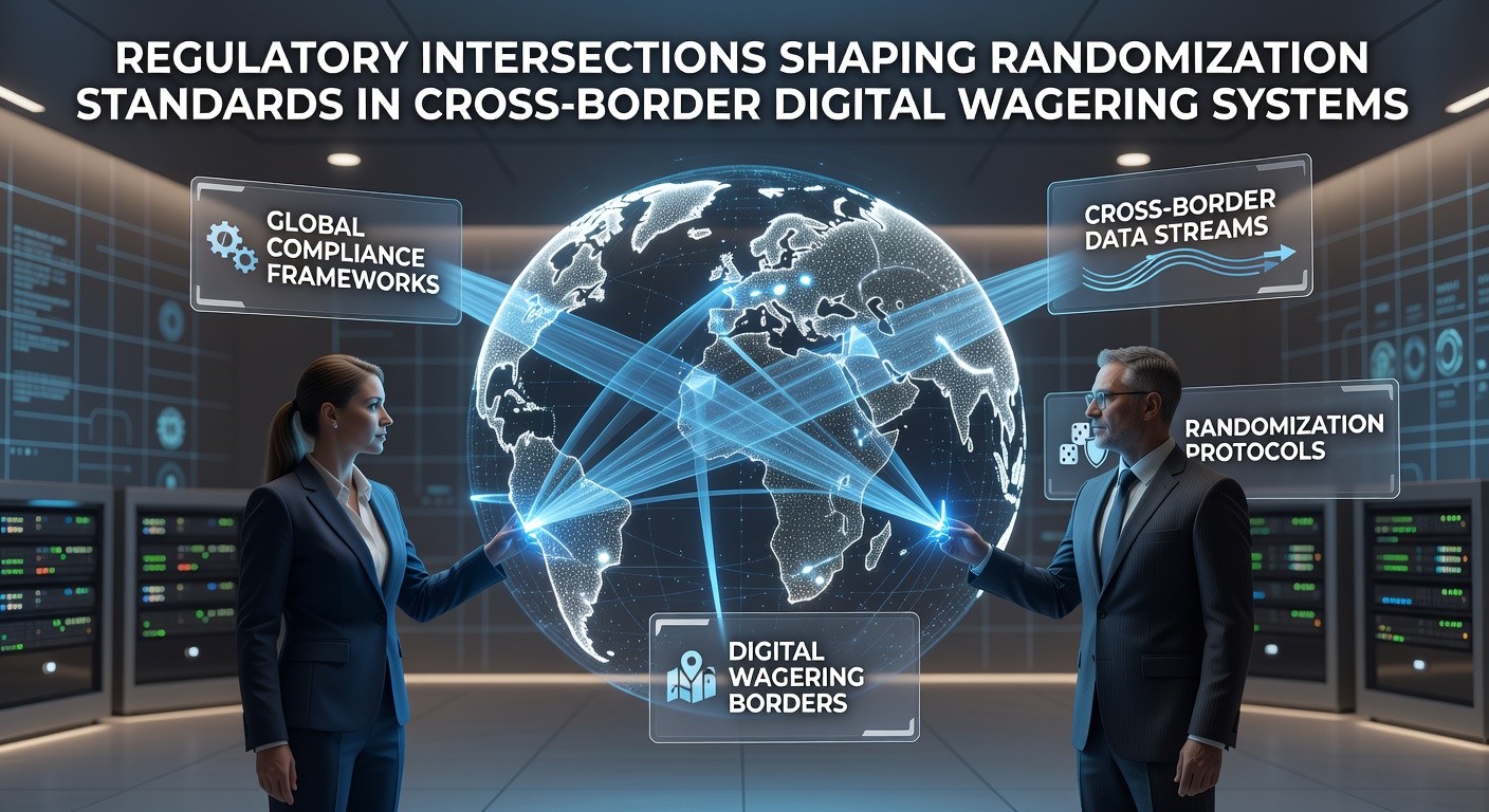 Regulatory documents overlaid on digital wagering interfaces illustrating cross-border standards