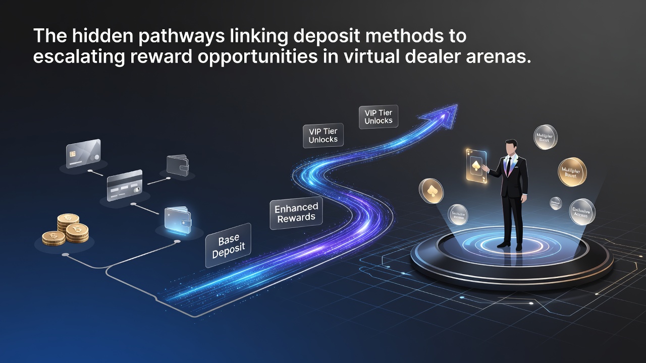 Virtual dealer arena interface showing payment options and reward tiers