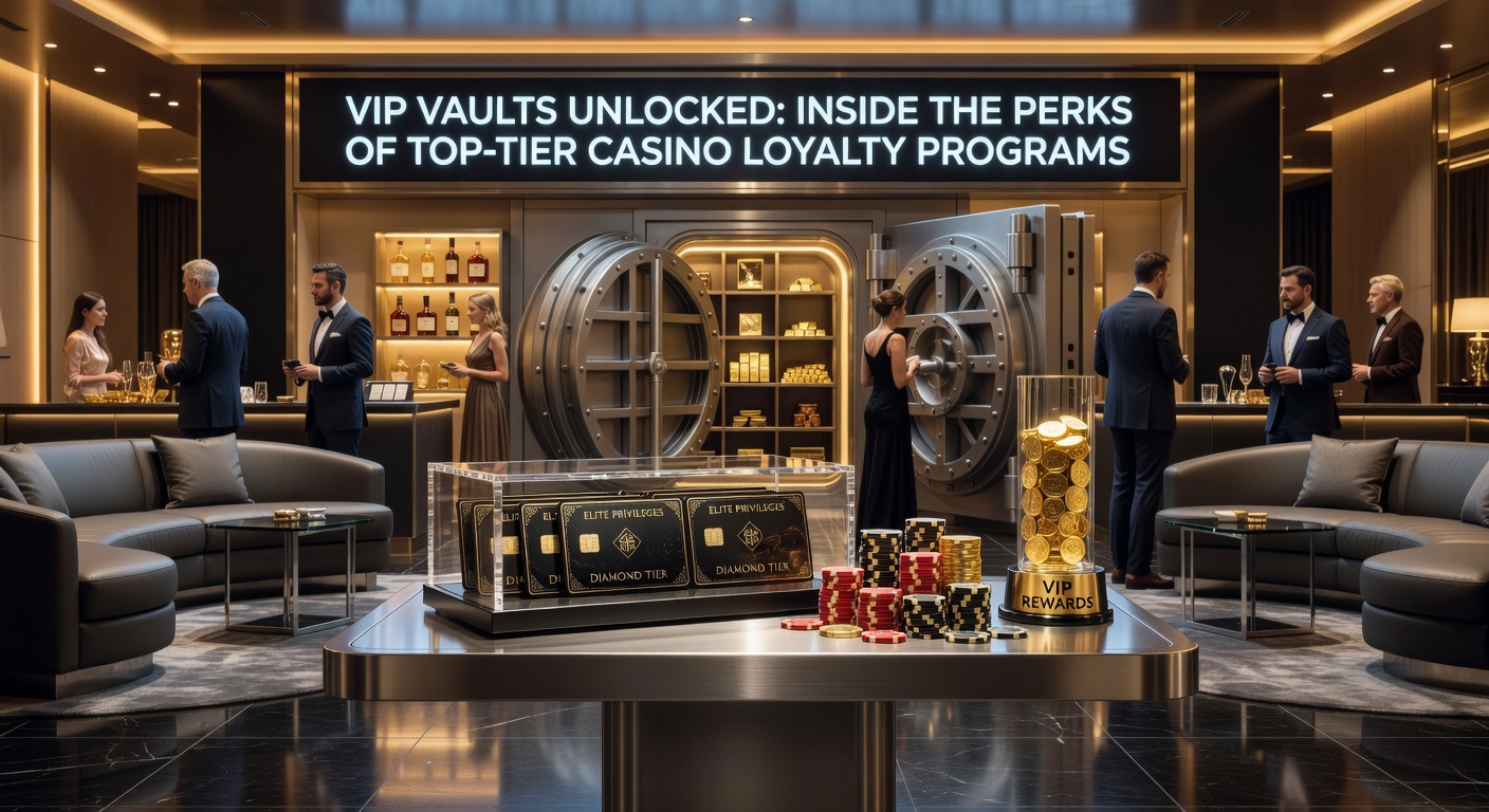 VIP host escorting a top-tier loyalty member through a lavish casino corridor toward an exclusive high-limit salon